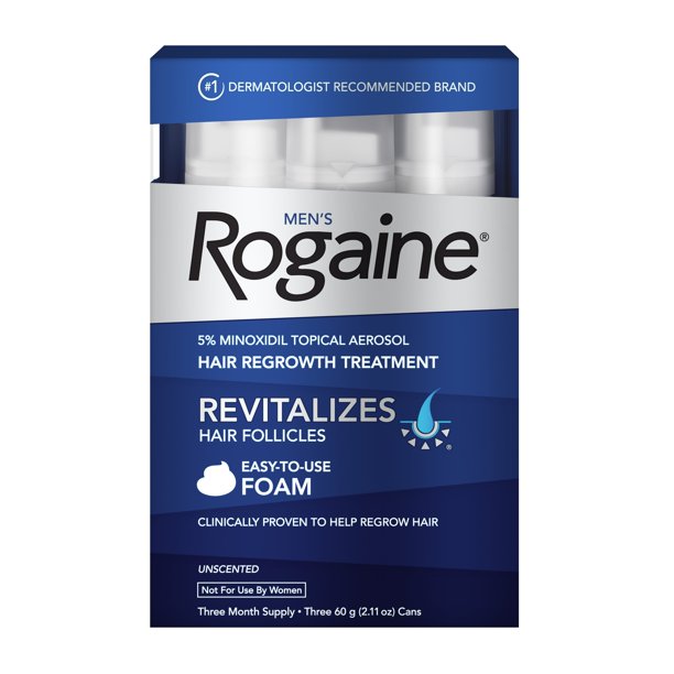 Rogaine® Hair Growth Treatment 5% Minoxidil Foam - 60g, 3-pack