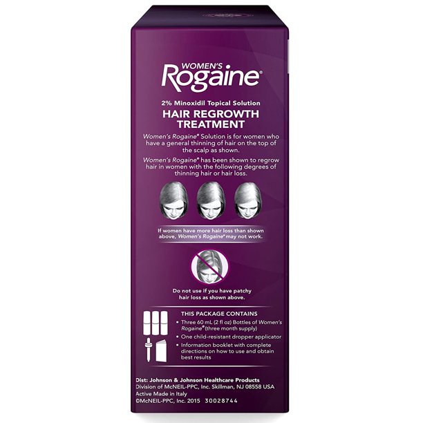 Women's Rogaine 2% Minoxidil Solution, 2 fl. oz, 3-pack